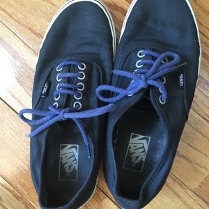 Vans black canvas shoes